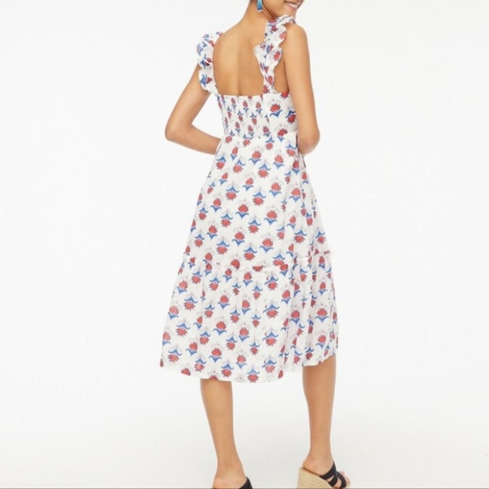 J.Crew Squareneck Midi Dress | Size 10 - NWT - Picture 3 of 6